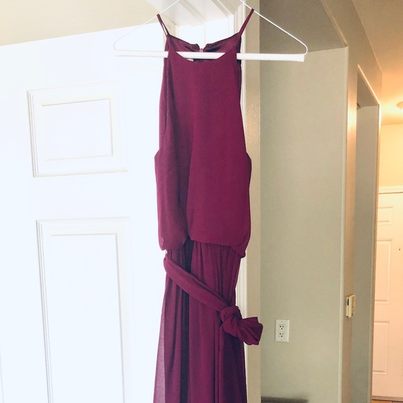 Formal full length BHLDN purple bridesmaid dress - Picture 2 of 4